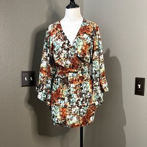 Betsey Johnson Multicolor Long Sleeve Dress